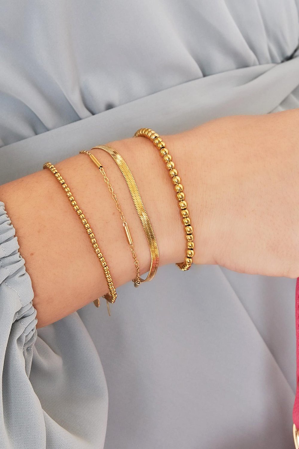 stainless steel bracelet double chained  h5Picture3